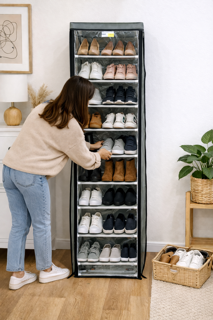 Shoe Rack Storage Closet 9 Tier/خزانة احذية من 9 طبقات