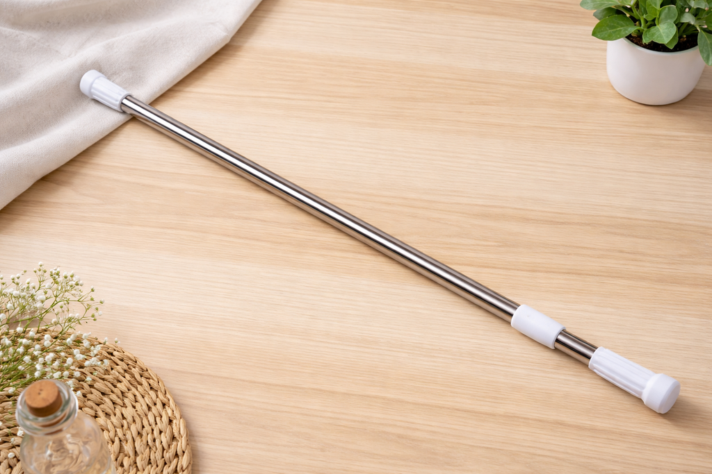 SHOWER CURTAIN ROD STEEL 110~200CM /علاقة الستائر القابلة للتمديد  