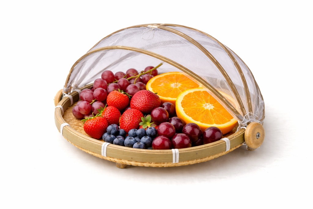 BAMBOO FOOD COVER SMALL SIZE/غطاء طعام من الخيزران، صغير الحجم