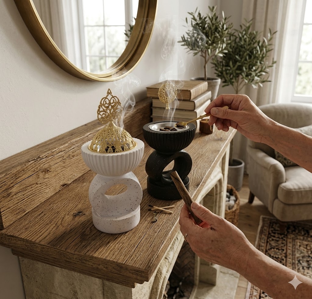 Luxurious ceramic incense burner/مبخرة فخمة فخار