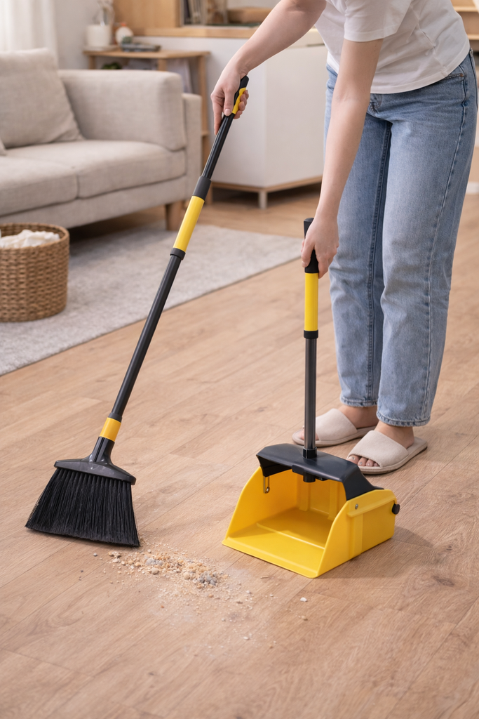BROOM DUSTPAN/مكنسة تنظيف مع مجرفة 