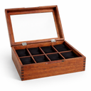 8 SLOTS WOODEN WATCH BOX/صندوق ساعات خشبي بثمانية فتحات
