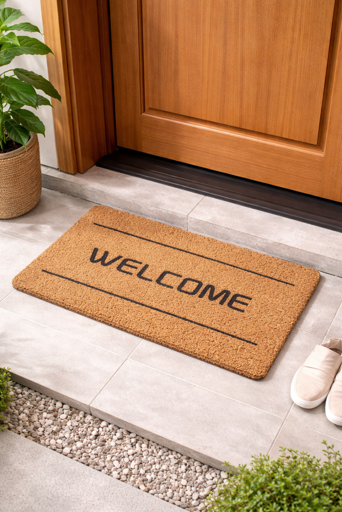 Coir and Rubber Entryway Welcome Doormat 38*58CM/سجادة الباب للمدخل 