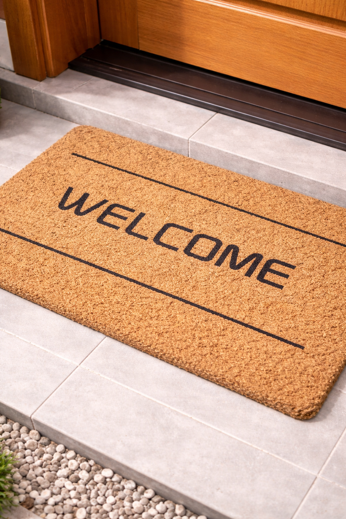 Coir and Rubber Entryway Welcome Doormat 38*58CM/سجادة الباب للمدخل 
