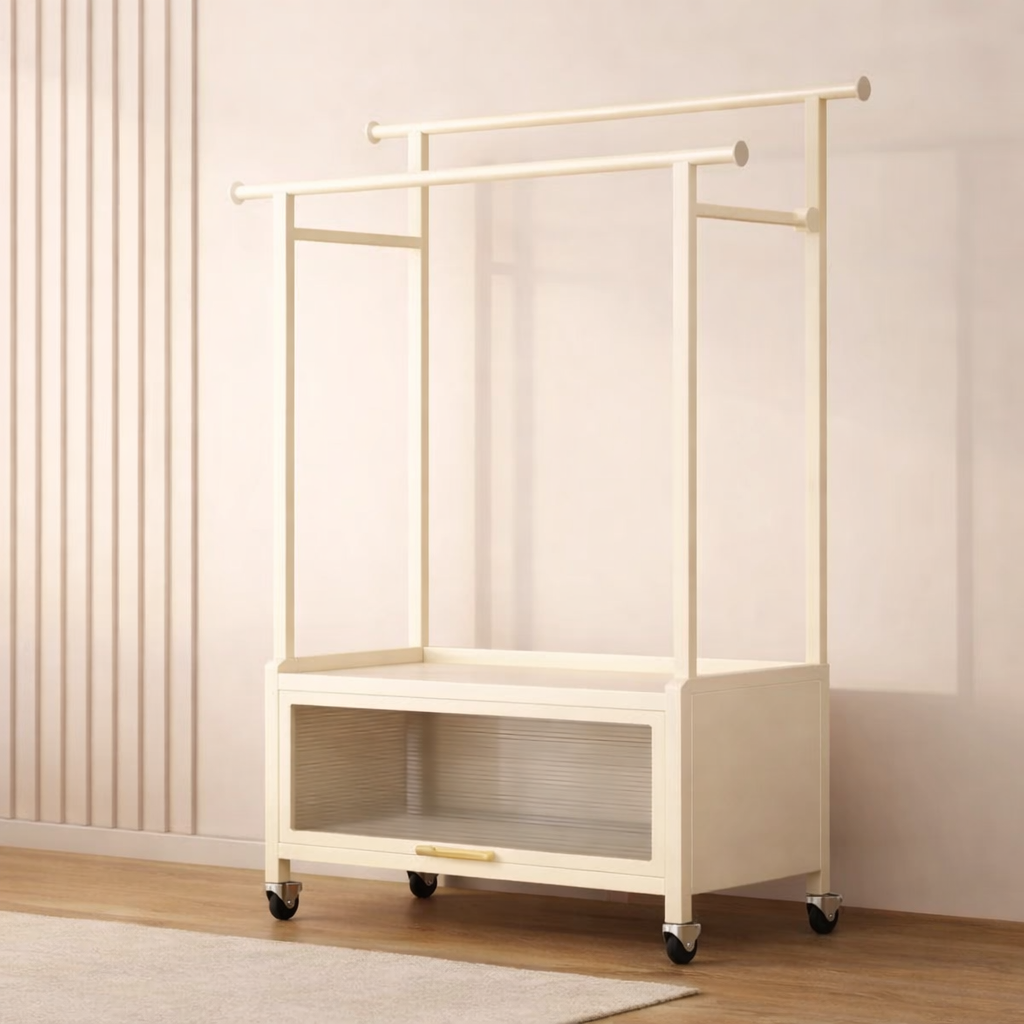 Cream white thick diameter clothes hanger 60CM /علاقة ملابس باللون الأبيض 60 سم