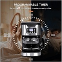 SAYONA 12 Cup Brew & Drip Coffee Maker/ماكينة تحضير القهوة سايونا 12 كوبًا للتحضير والتقطير