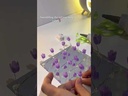 DIY Tulip Mirror Night Light, Floral Cube-Shaped (battery)/مصباح ليلي على شكل مرآة زهرة التوليب، على شكل مكعب زهري