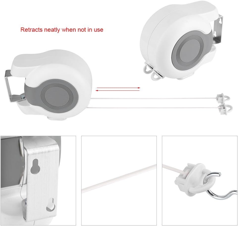 Dual retractable washing line / حبل غسيل مزدوج قابل للسحب