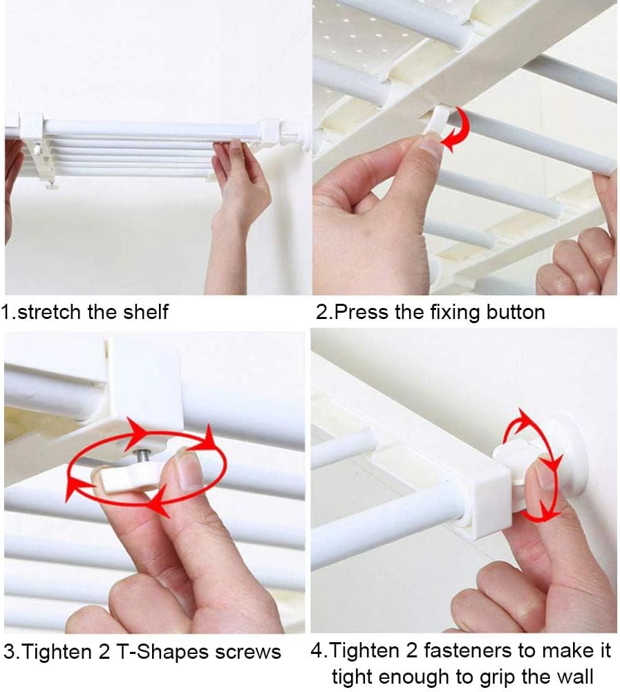 Expandable Stainless Steel Wall-Mounted Storage Rack 110-200 CM/رف تخزين جداري قابل للتمديد مصنوع من الفولاذ المقاوم للصدأ 