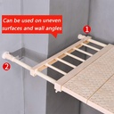 Expandable Stainless Steel Wall-Mounted Storage Rack 110-200 CM/رف تخزين جداري قابل للتمديد مصنوع من الفولاذ المقاوم للصدأ 