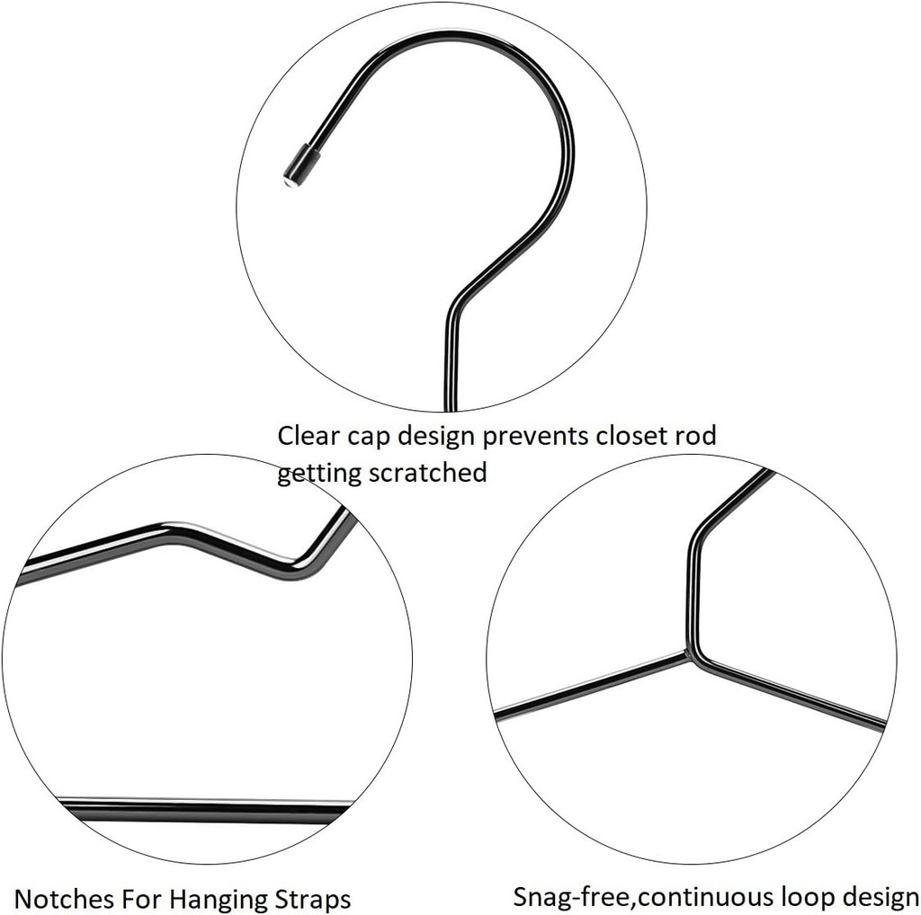 METAL CLOTHES HANGERS SET/مجموعة علاقات ملابس معدنية