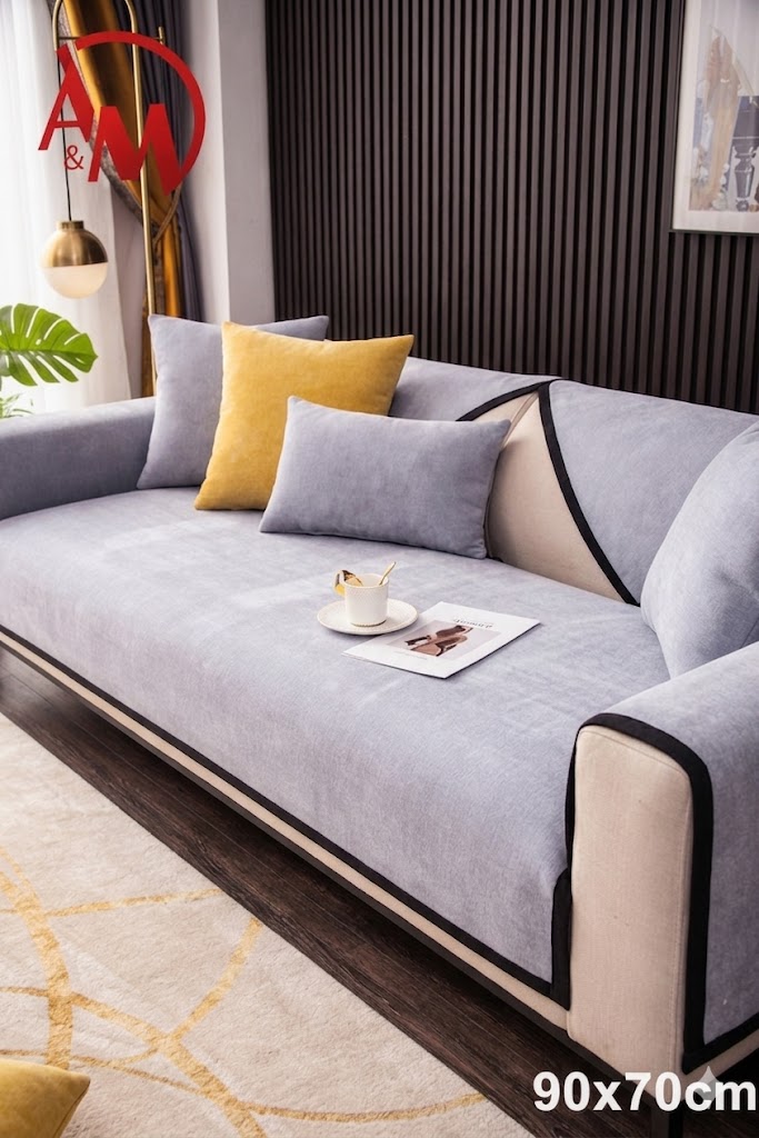 Non-slip Couch Cover Mat M SIZE 90*70 BLUE COLOR /غطاء أريكة غير قابل للانزلاق مقاس متوسط ​​90*70 لون أزرق