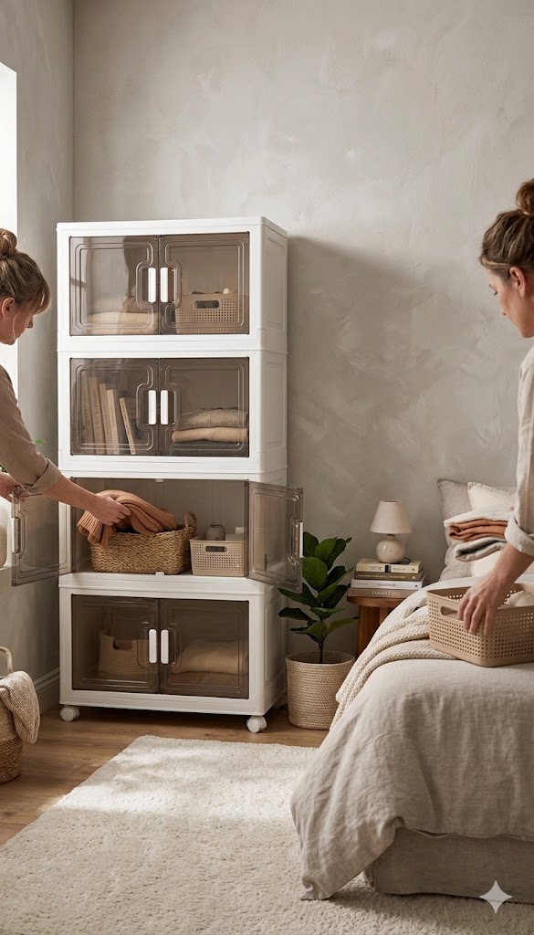 PLASTIC STORAGE CABINET/خزانة تنظيم بلاستيكية