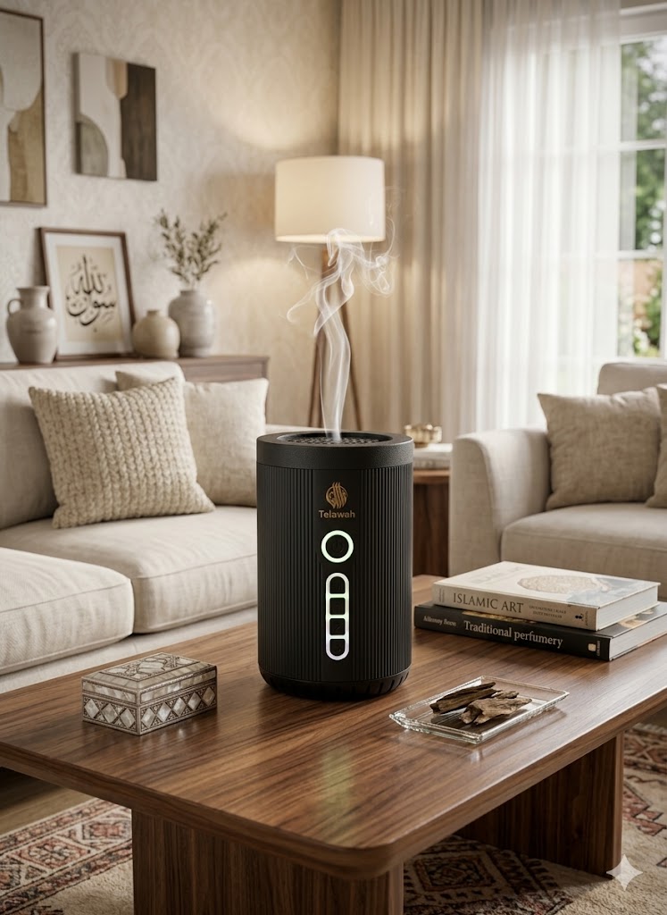 PORTABLE QURAN SPEAKER BURNER/مبخر مع مكبرات الصوت القرآنية