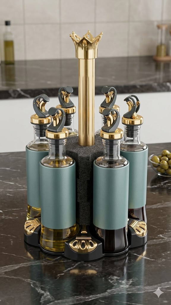  Bottle Glass Seasoning Jar ( U ) 