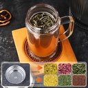 Stainless steel lid office mug / كوب الشاي الزجاجي