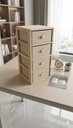 WOODEN STORAGE RACK 4 DRAWERS /رف تخزين خشبي 4 ادراج