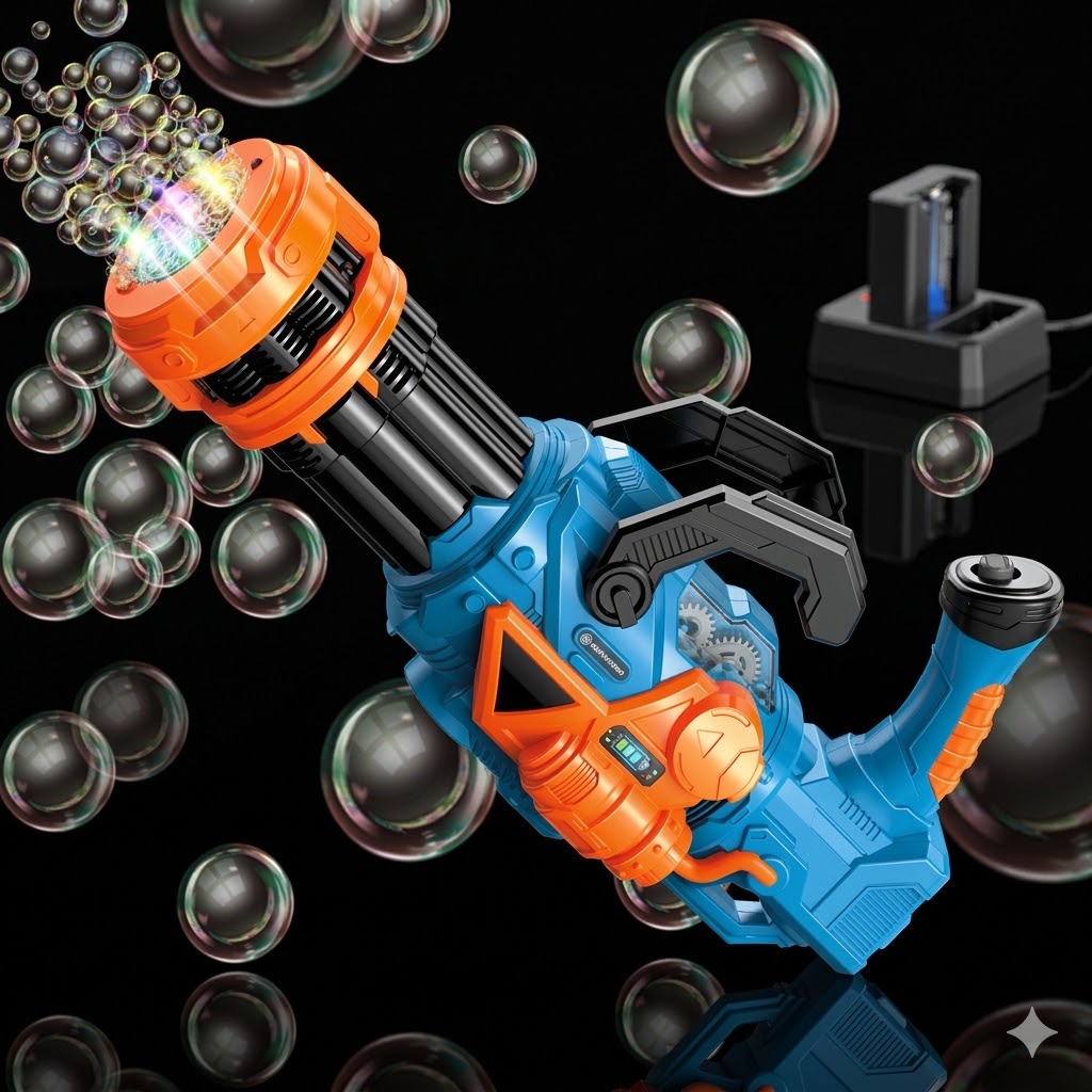 BATTERY BUBBLE GUN/مسدس فقاعات يعمل بالبطارية