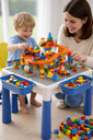 BLOCK PLAY TABLE SET /مجموعة طاولة لعب المكعبات