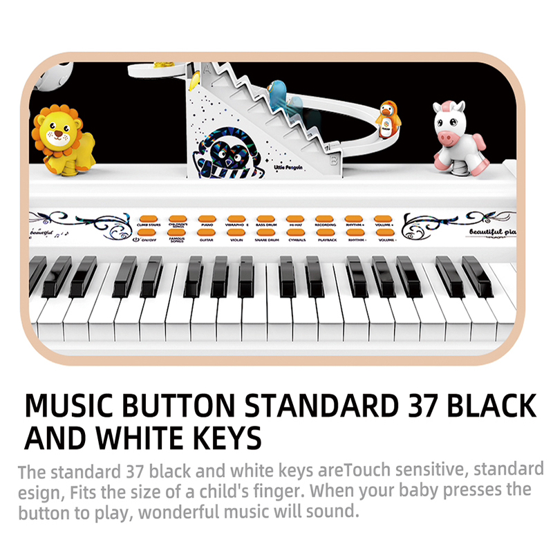 Electronic Piano Microphone Organ/بيانو إلكتروني  مع ميكروفون  