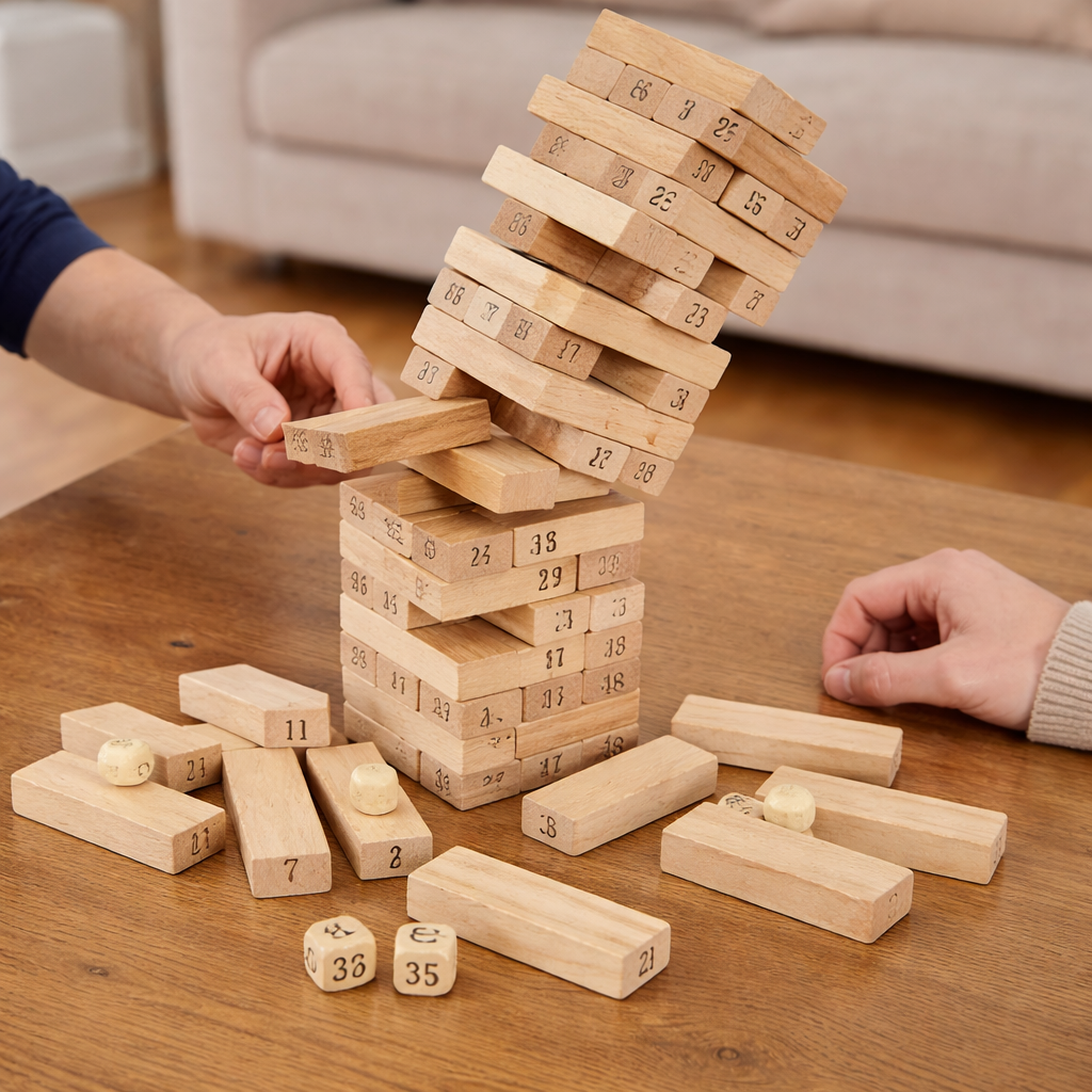 Jenga 48 Pieces Wooden Blocks / جينجا  قطعة مكعبات خشبية 