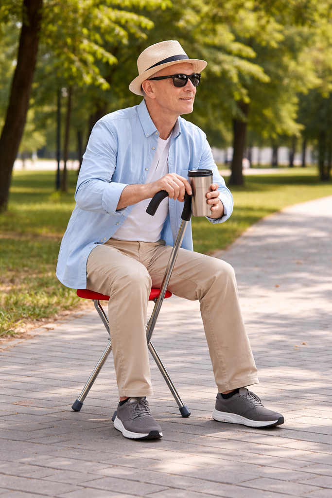 2 IN 1 CHAIR CRUTCH/عكاز كرسي 2 في 1