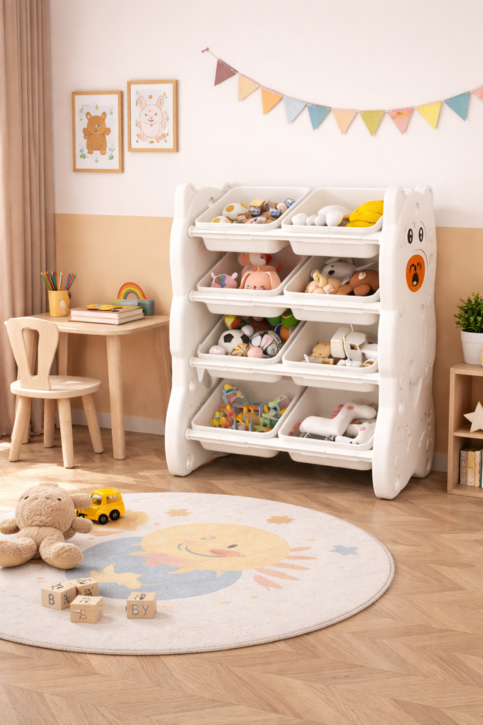 Children's Storage Toys Organizer 8 Boxes/منظم تخزين العاب الأطفال  8 صناديق