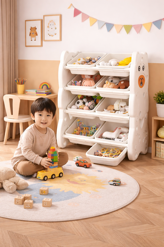 Children's Storage Toys Organizer 8 Boxes/منظم تخزين العاب الأطفال  8 صناديق