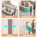 Clear Storage Rack 3-Layers With Wheels/ رف تخزين شفاف 3 رفوف مع عجلات 