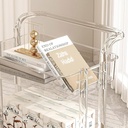 Clear Storage Rack 3-Layers With Wheels/ رف تخزين شفاف 3 رفوف مع عجلات 