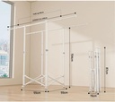 Double Clothing Rail Foldable Laundry Rack /رف تجفيف ملابس مزدوج قابل للطي