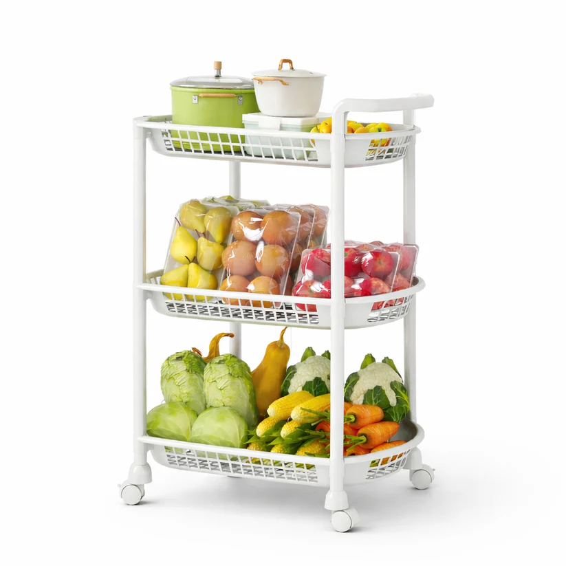 STORAGE RACK TROLLY/عربة تخزين و التقديم