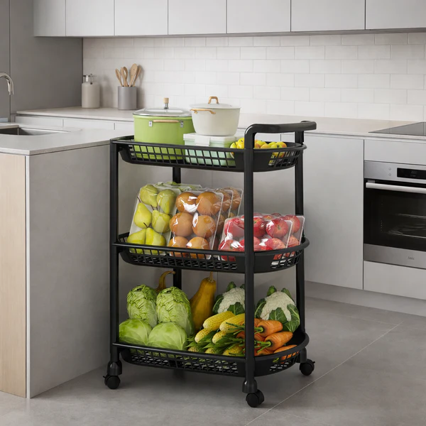 STORAGE RACK TROLLY/عربة تخزين و التقديم