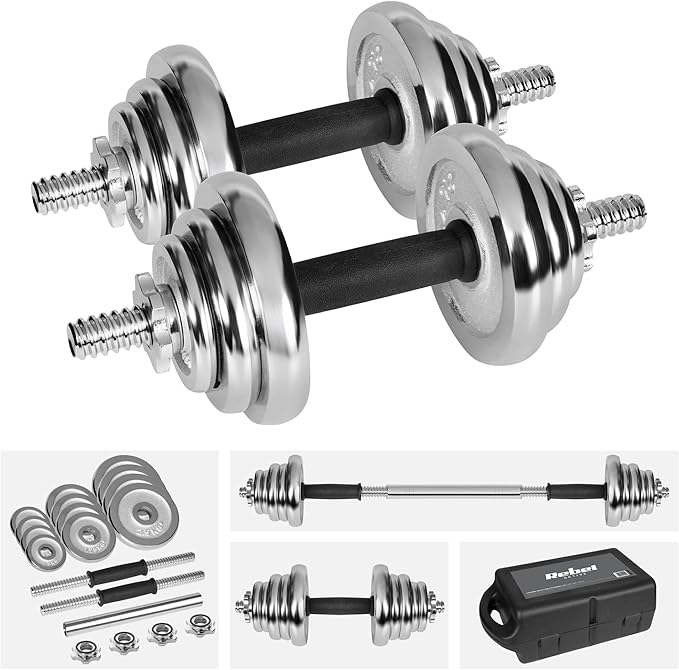 20 KG CHROME DUMBELL SET 