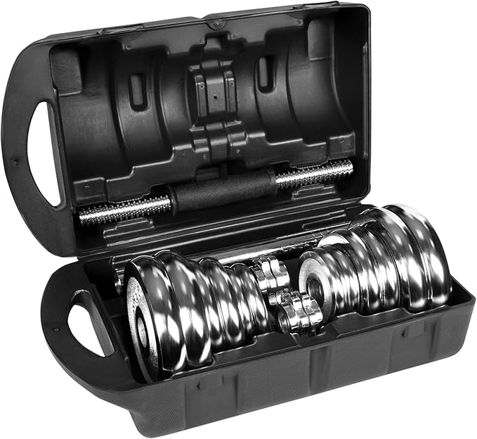20 KG CHROME DUMBELL SET 