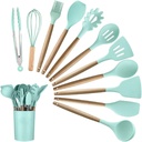 12-piece silicone kitchen utensil set/طقم أدوات مطبخ من السيليكون مكون من 12 قطعة