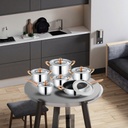 12-piece stainless steel cookware set/طقم اواني طهي من الفولاذ المقاوم للصدأ12  قطعة