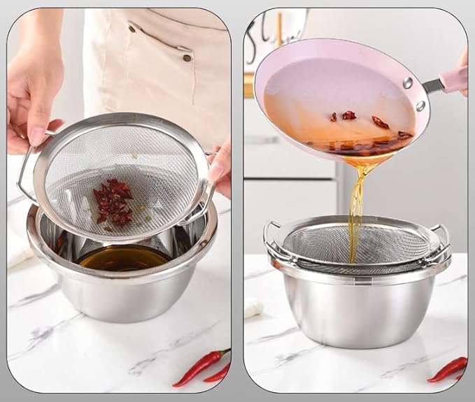 6PSC stainless steel food cleaning baskets.2/ 6 سلال تنظيف طعام من الفولاذ المقاوم للصدأ 