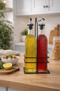 GLASS OIL BOTTLE SET 2PCs/طقم زجاجات زيت زجاجية (قطعتان)