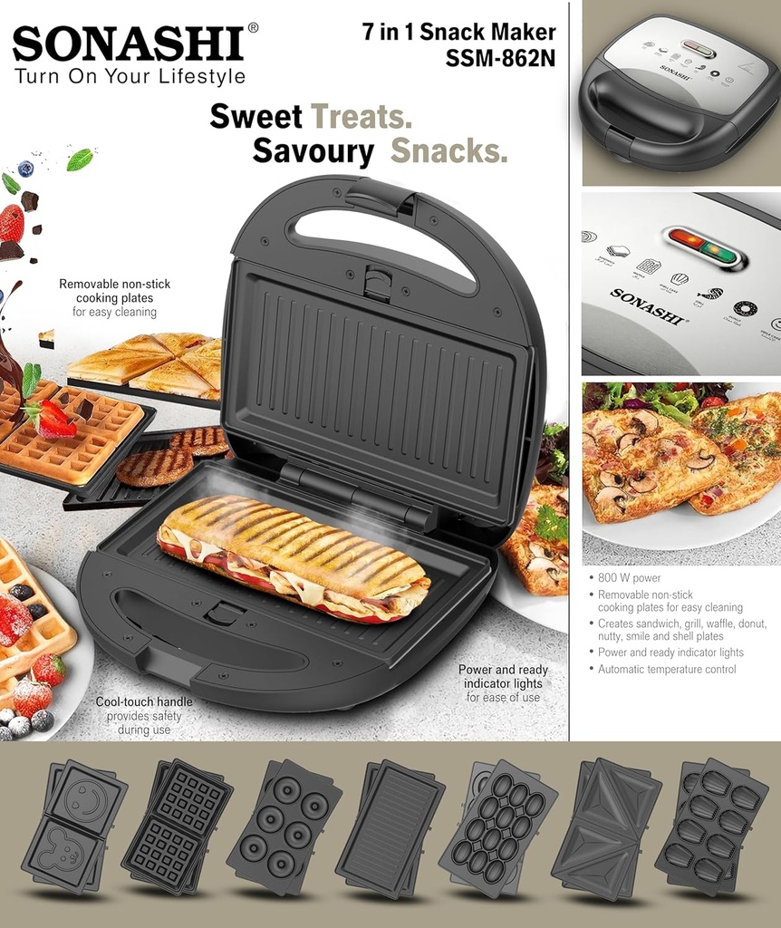 7 in 1 Multi Snack Maker / شواية السندويش 7 في 1