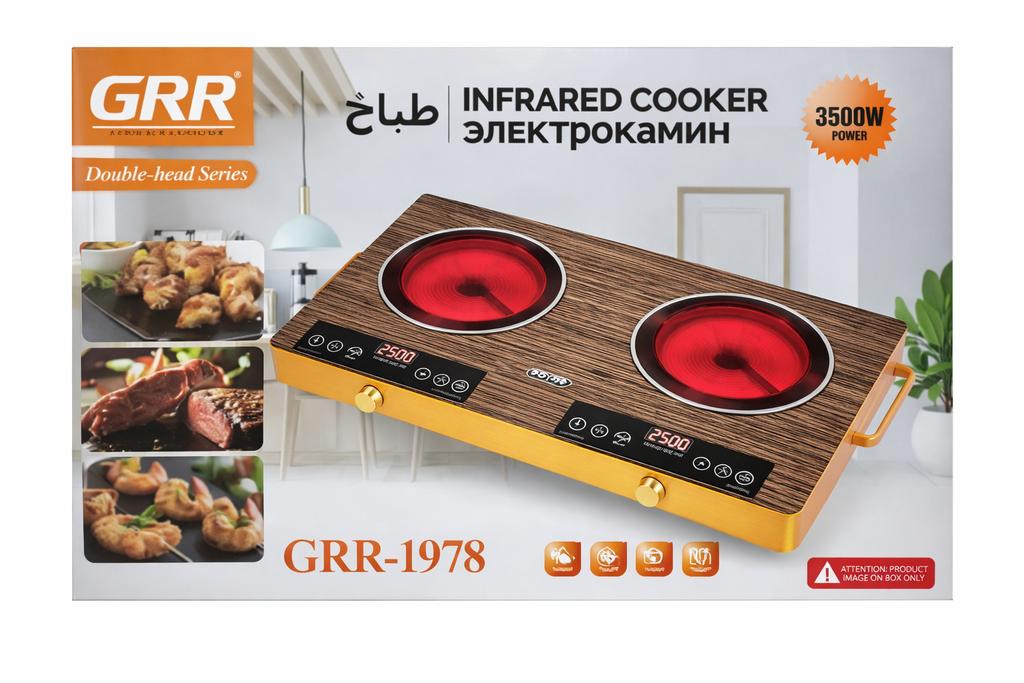 GRR INDUCTION COOKER DOUBLE /فرن كهربائي من GRR -شعلتين 