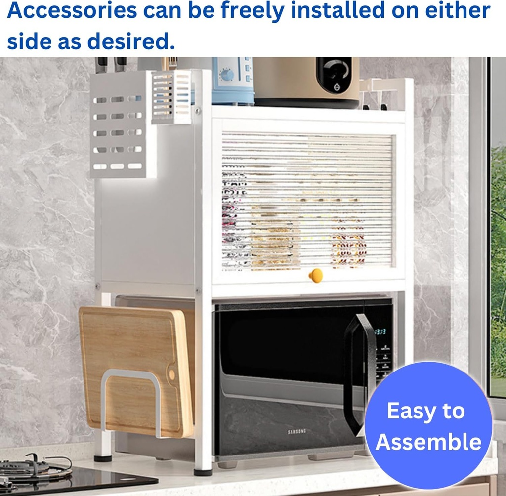 MICROWAVE OVEN SHELF WHITE/رف فرن الميكروويف ابيض