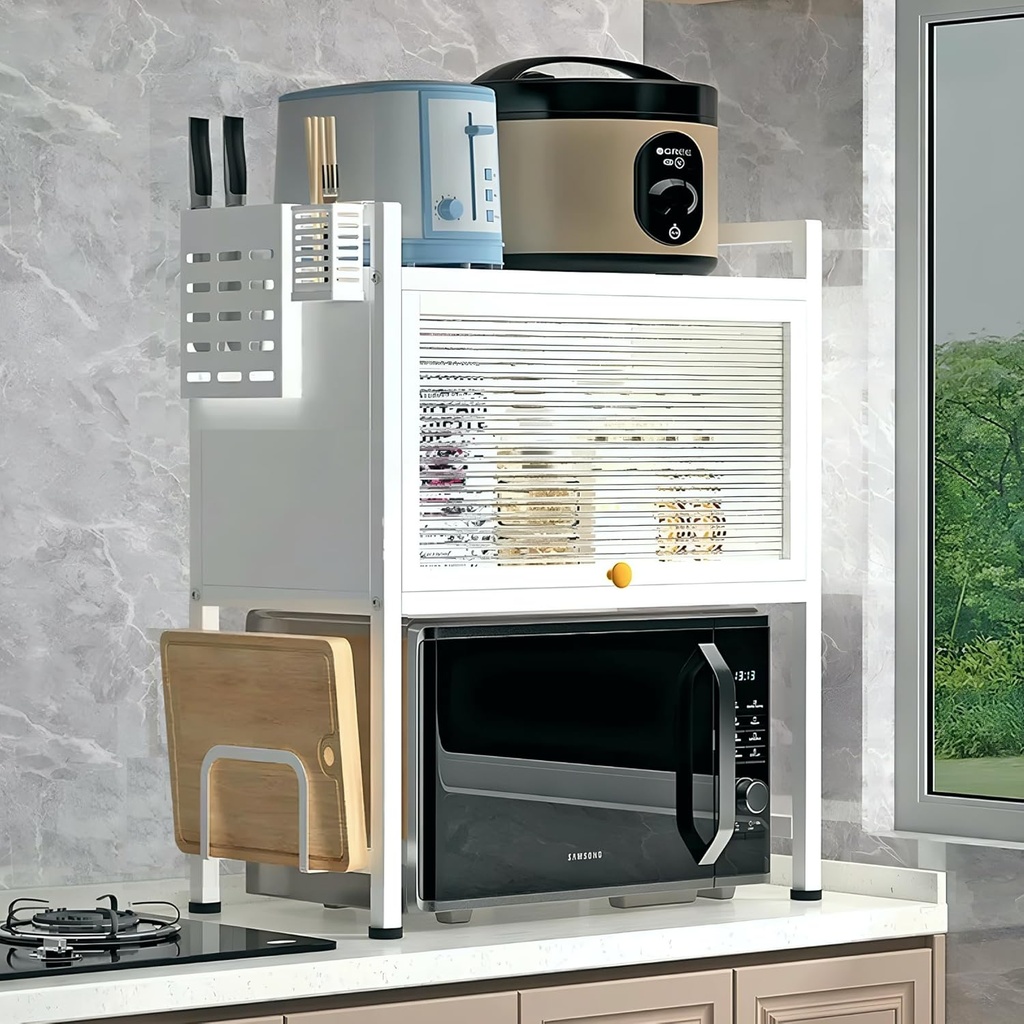 MICROWAVE OVEN SHELF WHITE/رف فرن الميكروويف ابيض