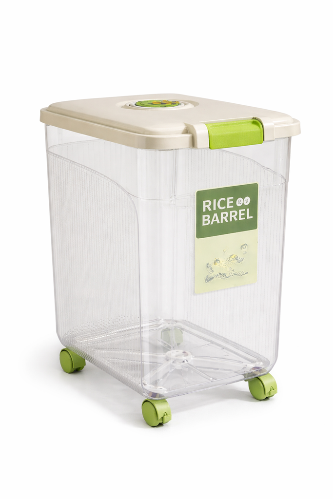 Rice Storage Container with Wheels 30L /حافظة تخزين الأرز بعجلات سعة 30 لترًا