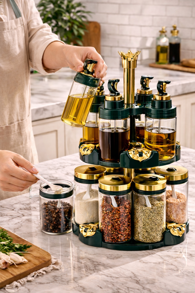 Rotatable Seasoning Bottle Glass Seasoning Jar/زجاجة توابل قابلة للتدوير