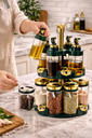 Rotatable Seasoning Bottle Glass Seasoning Jar/زجاجة توابل قابلة للتدوير