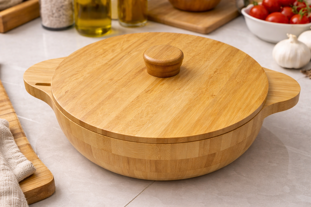 bamboo plate set/مجموعة أطباق الخيزران