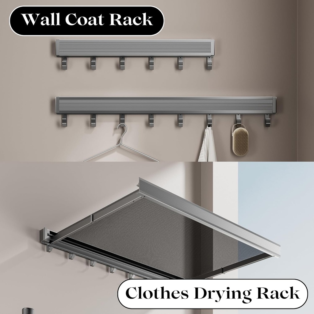 Foldable Organizing Wall Rack 40cm, / رف تنظيمي قابل للطي، 40 سم، مثبت على الحائط