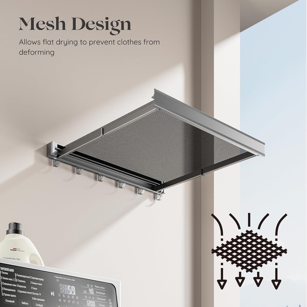 Foldable Organizing Wall Rack 40cm, / رف تنظيمي قابل للطي، 40 سم، مثبت على الحائط