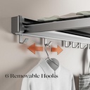 Foldable Organizing Wall Rack 40cm, / رف تنظيمي قابل للطي، 40 سم، مثبت على الحائط